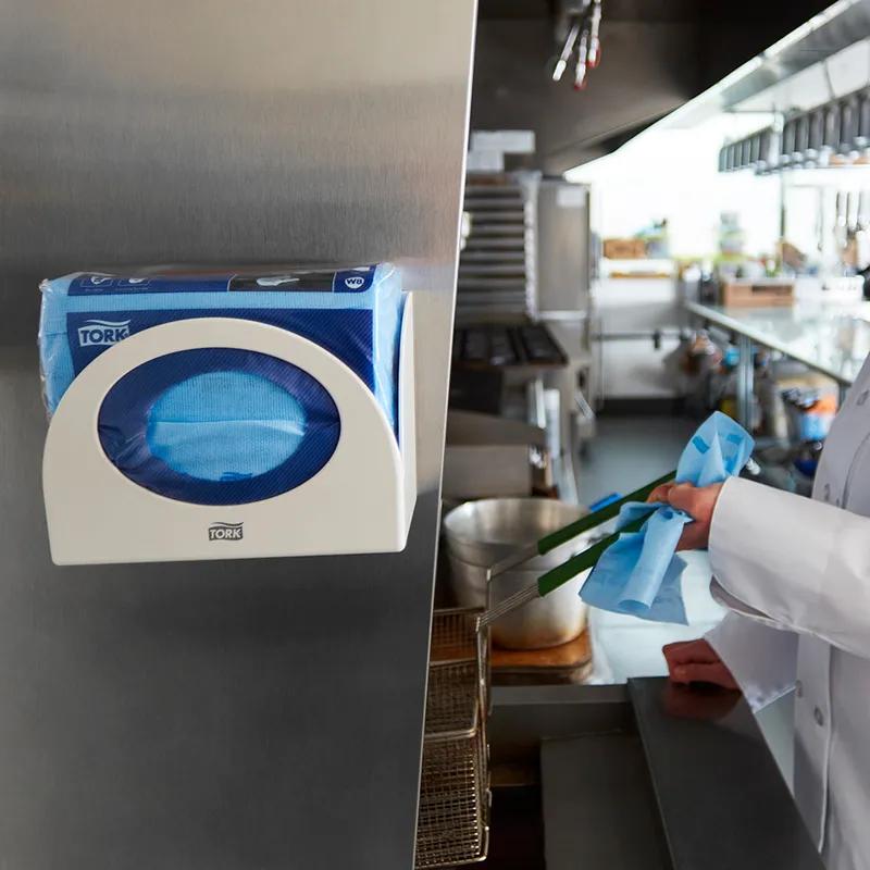 Tork Cleaning Towel 14.75X11.75 IN 7.35X6.27 IN Blue Multifold Z Refill Odor Resistant 50 Count/Pack