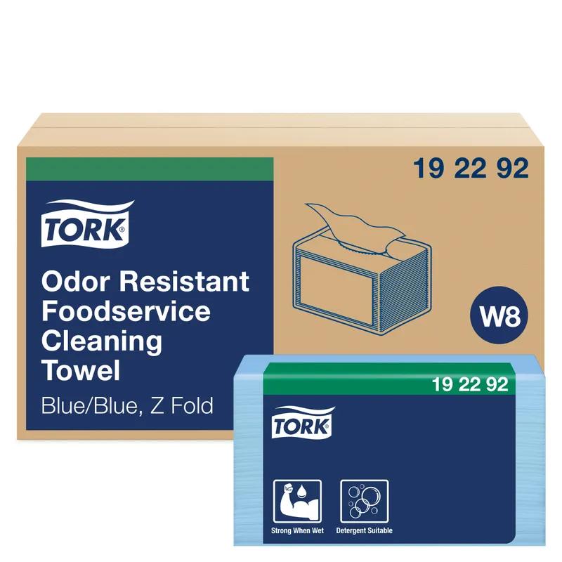 Tork Cleaning Towel 14.75X11.75 IN 7.35X6.27 IN Blue Multifold Z Refill Odor Resistant 50 Count/Pack