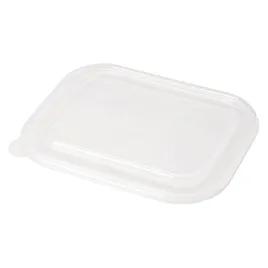 Lid Flat 8X6 IN 1 Compartment PLA Clear Rectangle For Plate Unhinged 400/Case