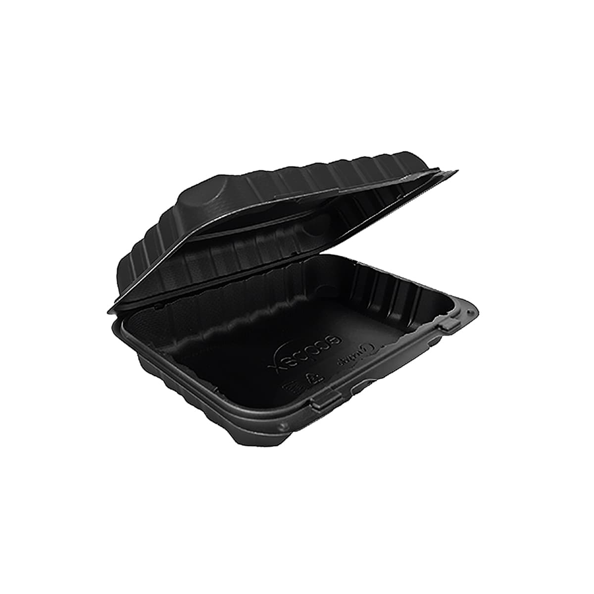 Victoria Bay Take-Out Container Hinged 9.25X6.5X2.25 IN MFPP Black Rectangle Freezer Safe Microwave Safe 150/Case
