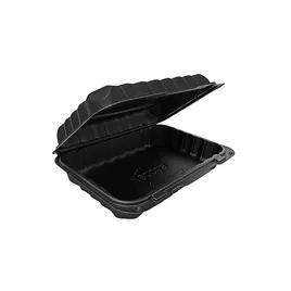 Victoria Bay Take-Out Container Hinged 9.25X6.5X2.25 IN MFPP Black Rectangle Freezer Safe Microwave Safe 150/Case