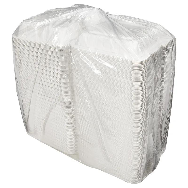 Victoria Bay Take-Out Container Hinged 9X9X3 IN 3 Compartment MFPP Ivory Square Freezer Safe Microwave Safe 150/Case