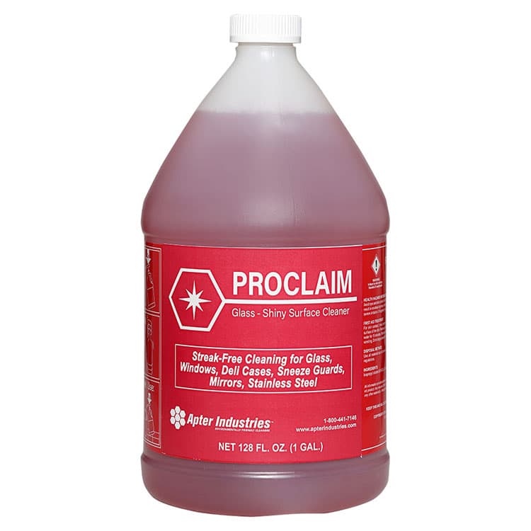 Proclaim Glass & Shiny Surface Cleaner Glass Cleaner 3 GAL 4/Case