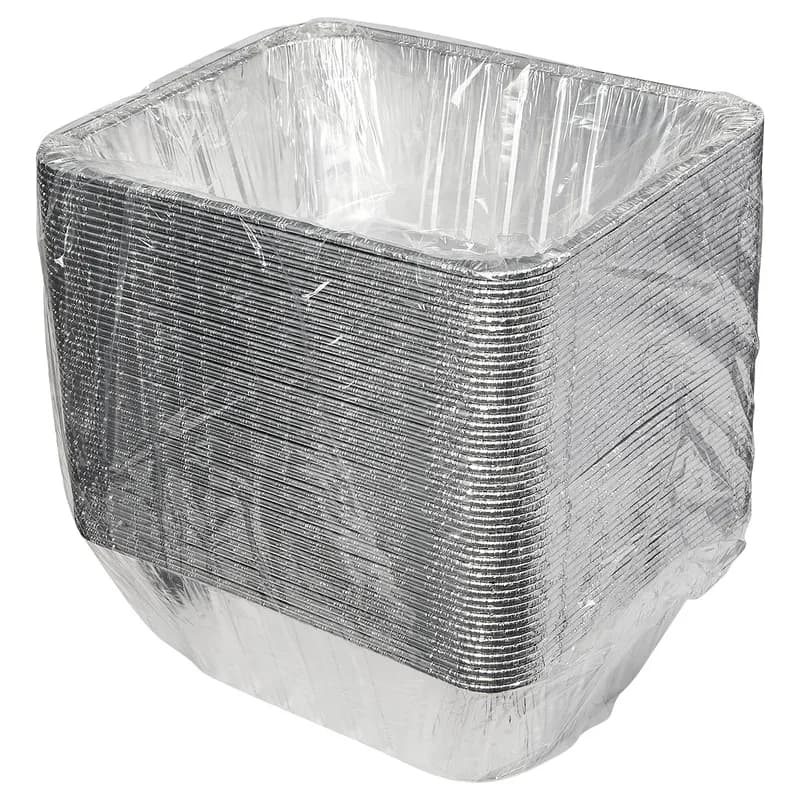 Victoria Bay Steam Table Pan 1/2 Size 12.7X10.4X4.1 IN Aluminum Silver Rectangle Extra Deep Freezer Safe 100/Case