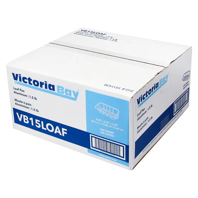 Victoria Bay Bread & Loaf Pan 1.5 LB 8.07X4.25X2.24 IN Aluminum Silver Rectangle Freezer Safe 500/Case