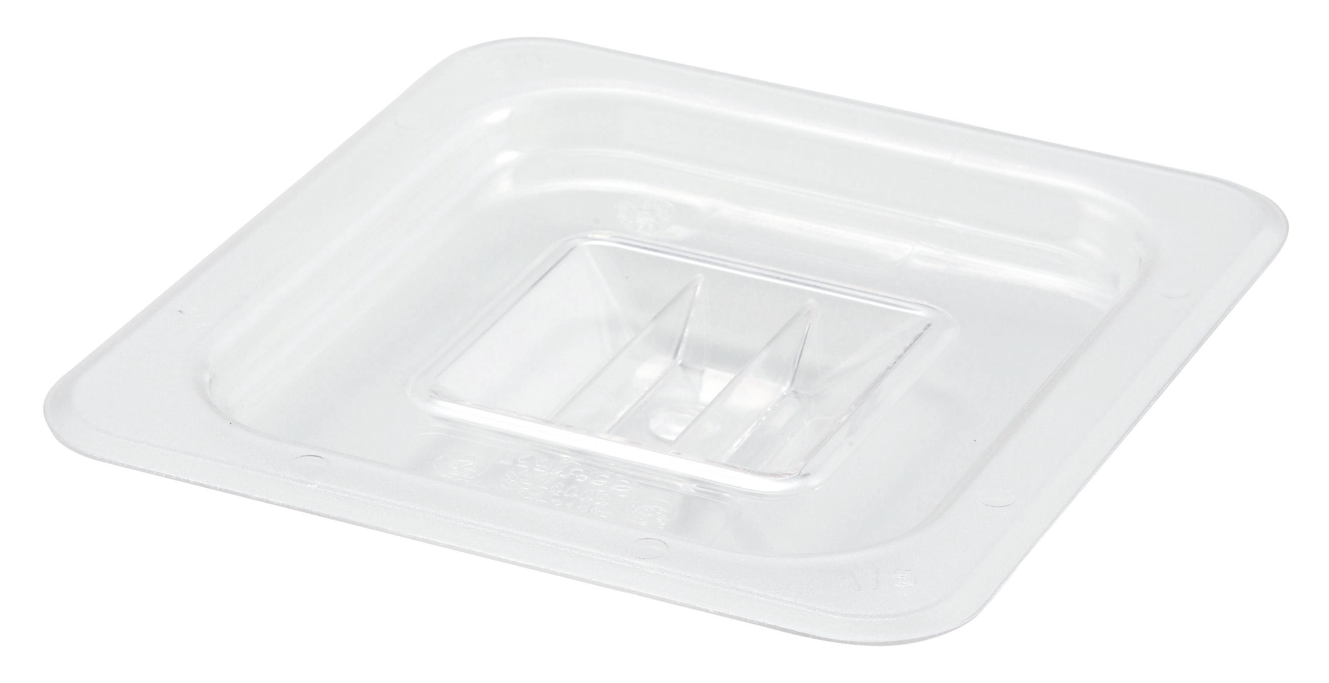 Lid 1/6 Size 6.875X6.3125X1 IN PC Clear Square For Bowl 1/Each