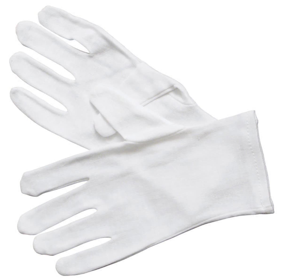 Service Gloves Large (LG) White Cotton 6/Pack
