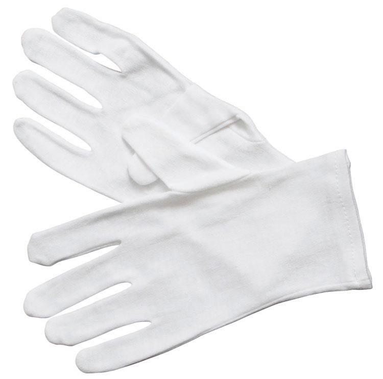 Service Gloves Large (LG) White Cotton 6/Pack