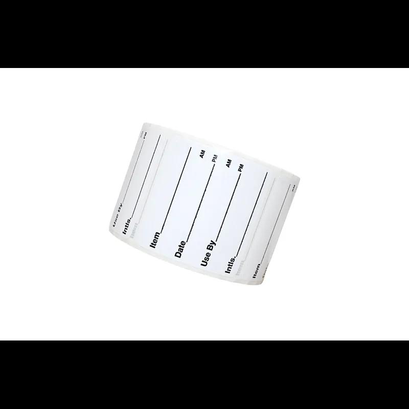 Item Date Use By Initals Label 2X2 IN White Square 500/Roll