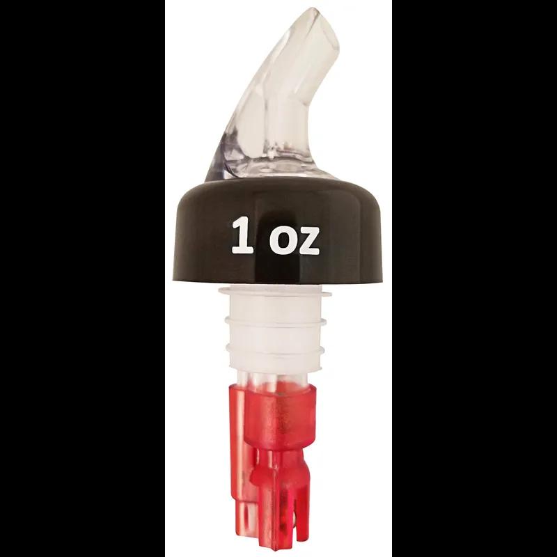 Benchmark Liquor Pourer 1 OZ Stainless Steel Red 1/Each