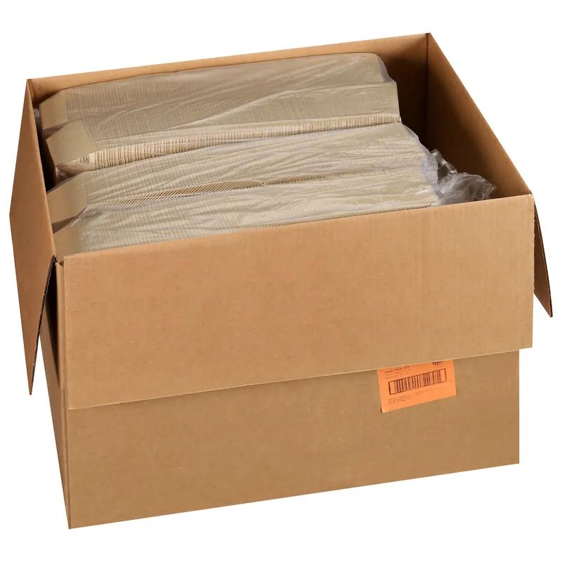 Take-Out Container Hinged Small (SM) Corrugated Cardboard Kraft Rectangle Fluted 420/Case