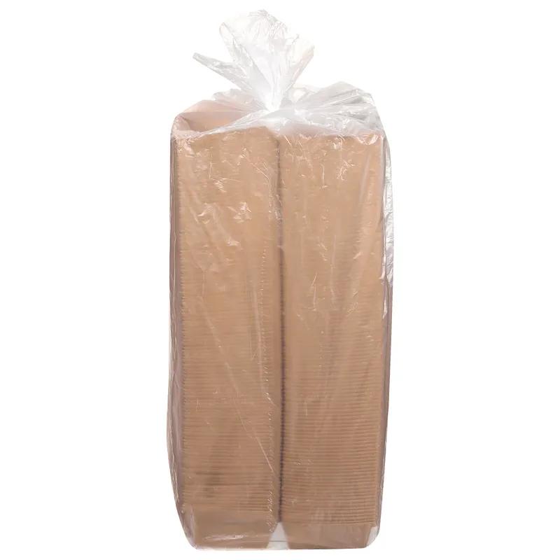 Take-Out Container Hinged Small (SM) Corrugated Cardboard Kraft Rectangle Fluted 420/Case