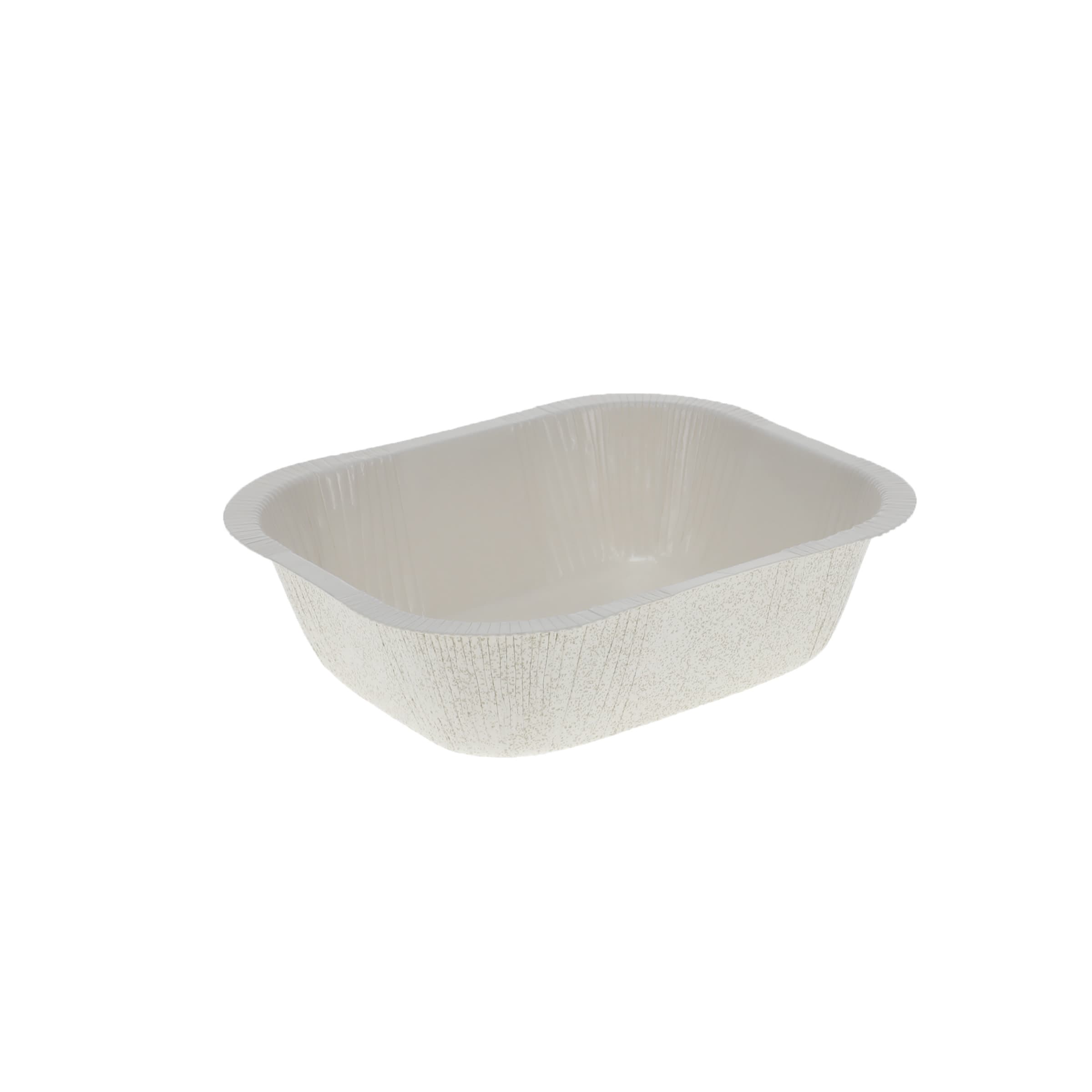 Pressware® Take-Out Tray Base 5X6X1.7 IN Paperboard White Stoneware Dual Ovenable Freezer Safe 500/Case
