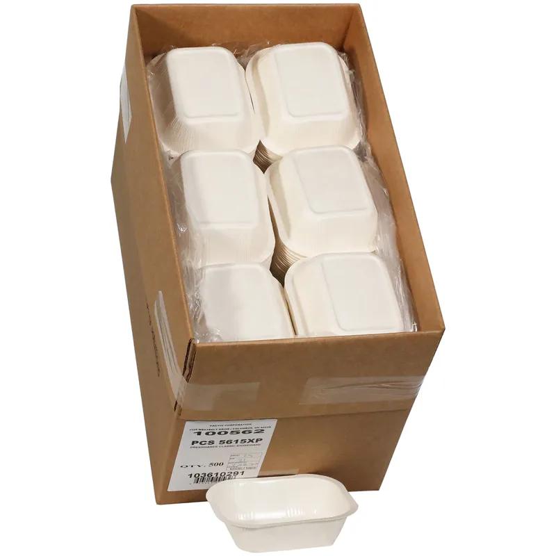 Pressware® Take-Out Tray Base 5X6X1.7 IN Paperboard White Stoneware Dual Ovenable Freezer Safe 500/Case