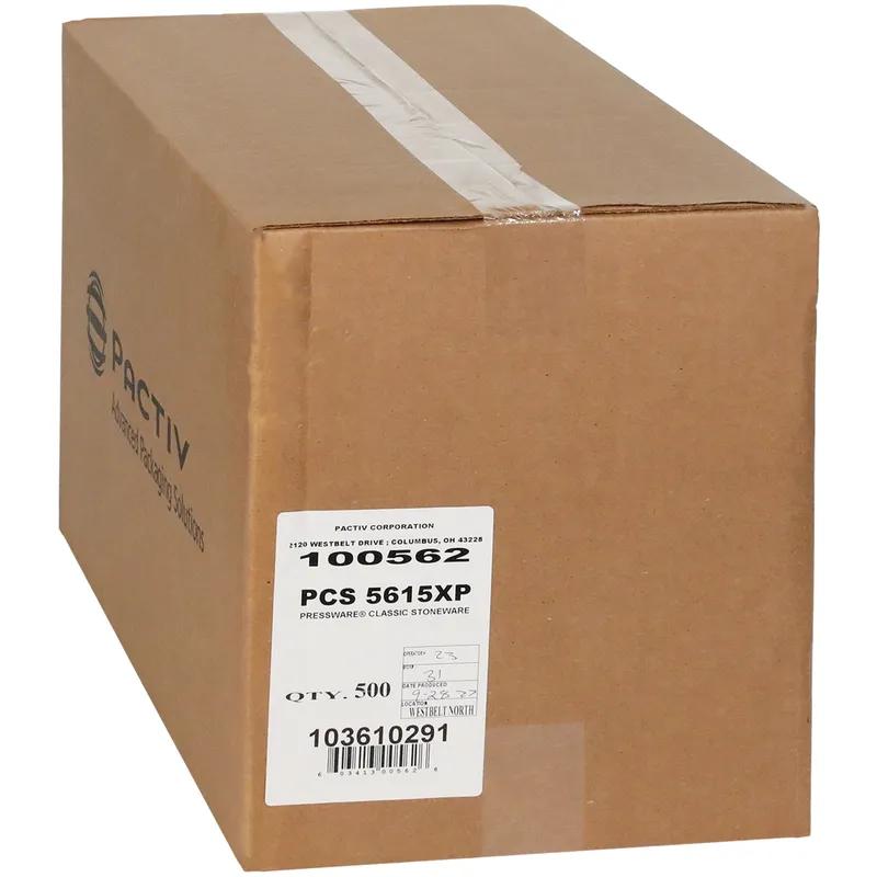 Pressware® Take-Out Tray Base 5X6X1.7 IN Paperboard White Stoneware Dual Ovenable Freezer Safe 500/Case