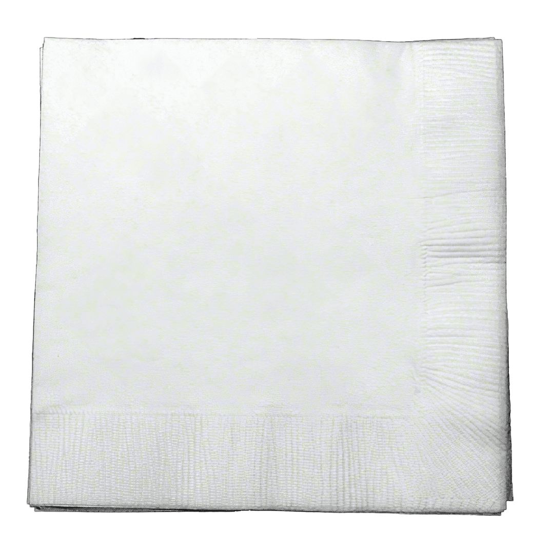 Beverage Napkins 10X10 IN White 3PLY 3000/Case