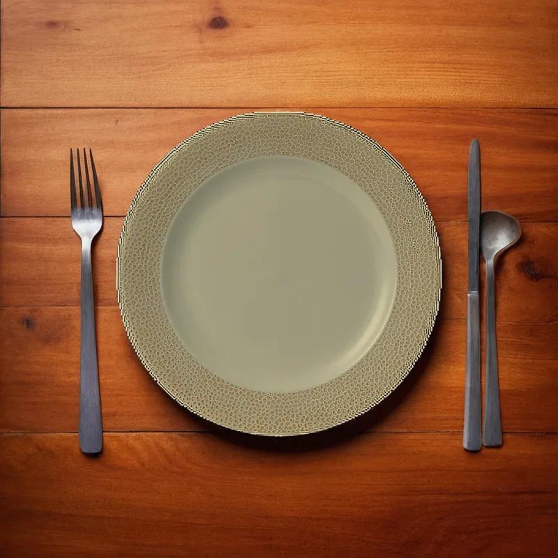 Plate 6.75 IN Beige Round 12 Count/Pack 1 Packs/Case