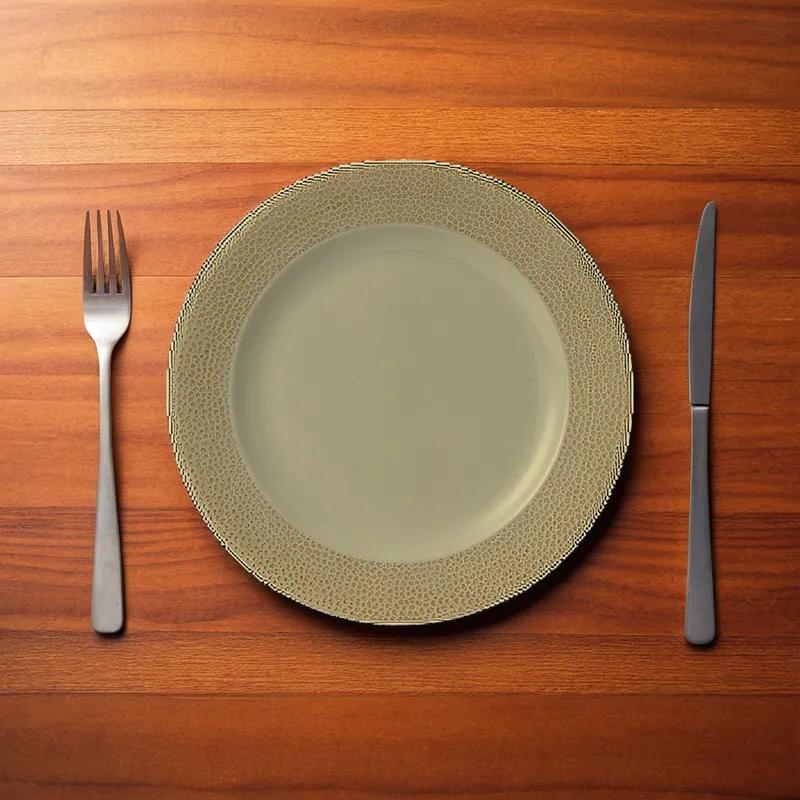 Plate 6.75 IN Beige Round 12 Count/Pack 1 Packs/Case