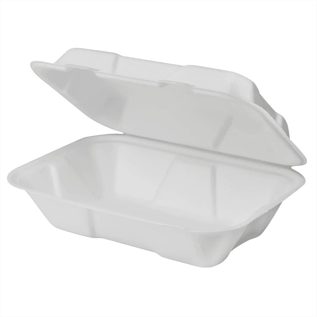 Karat® Hoagie & Sub Take-Out Container Hinged 9X6 IN Sugarcane 200/Case