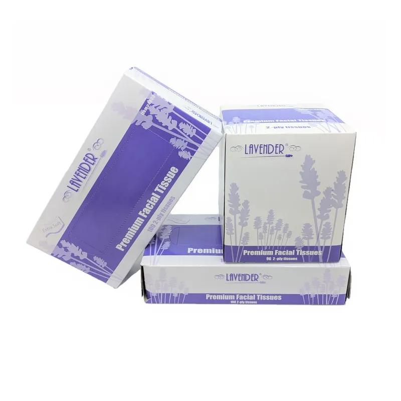 Facial Tissue 7X8.5 IN 2PLY White Flat Box 100 Sheets/Pack 30 Packs/Case 3000 Sheets/Case