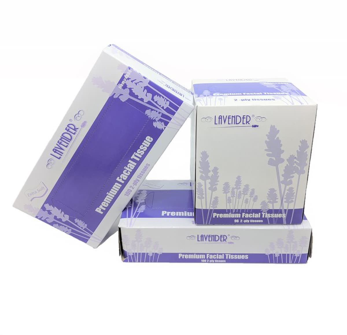 Facial Tissue 7X8.5 IN 2PLY White Flat Box 100 Sheets/Pack 30 Packs/Case 3000 Sheets/Case