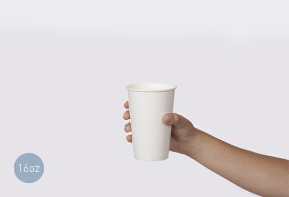 Cold Cup 16 FLOZ Double Wall Poly-Coated Paper White 1000/Case