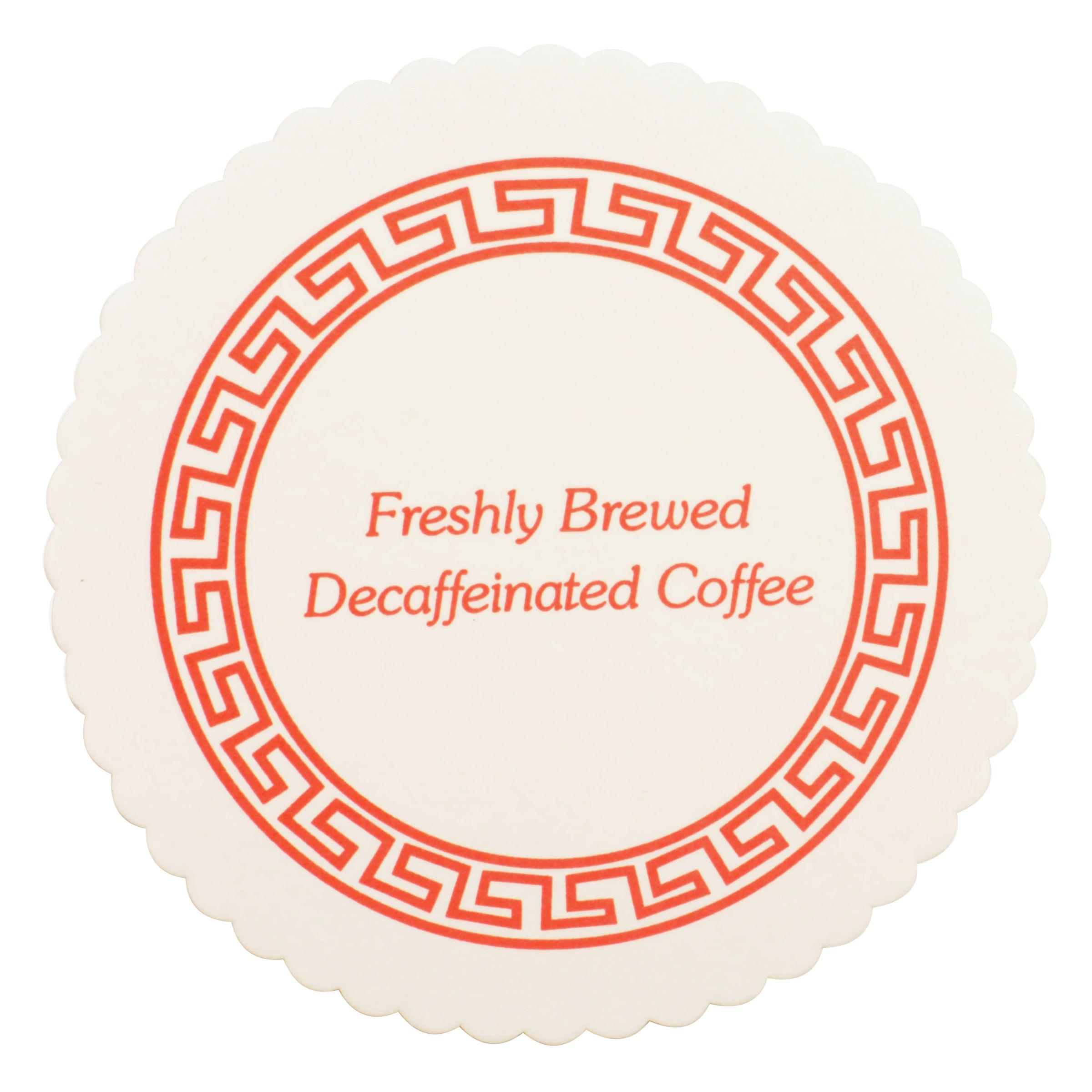 Drink Coaster 3.25 IN Decaf Coffee Round Scalloped Edge Budgetboard 1000/Case