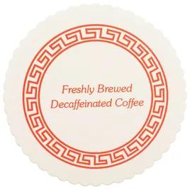 Drink Coaster 3.25 IN Decaf Coffee Round Scalloped Edge Budgetboard 1000/Case