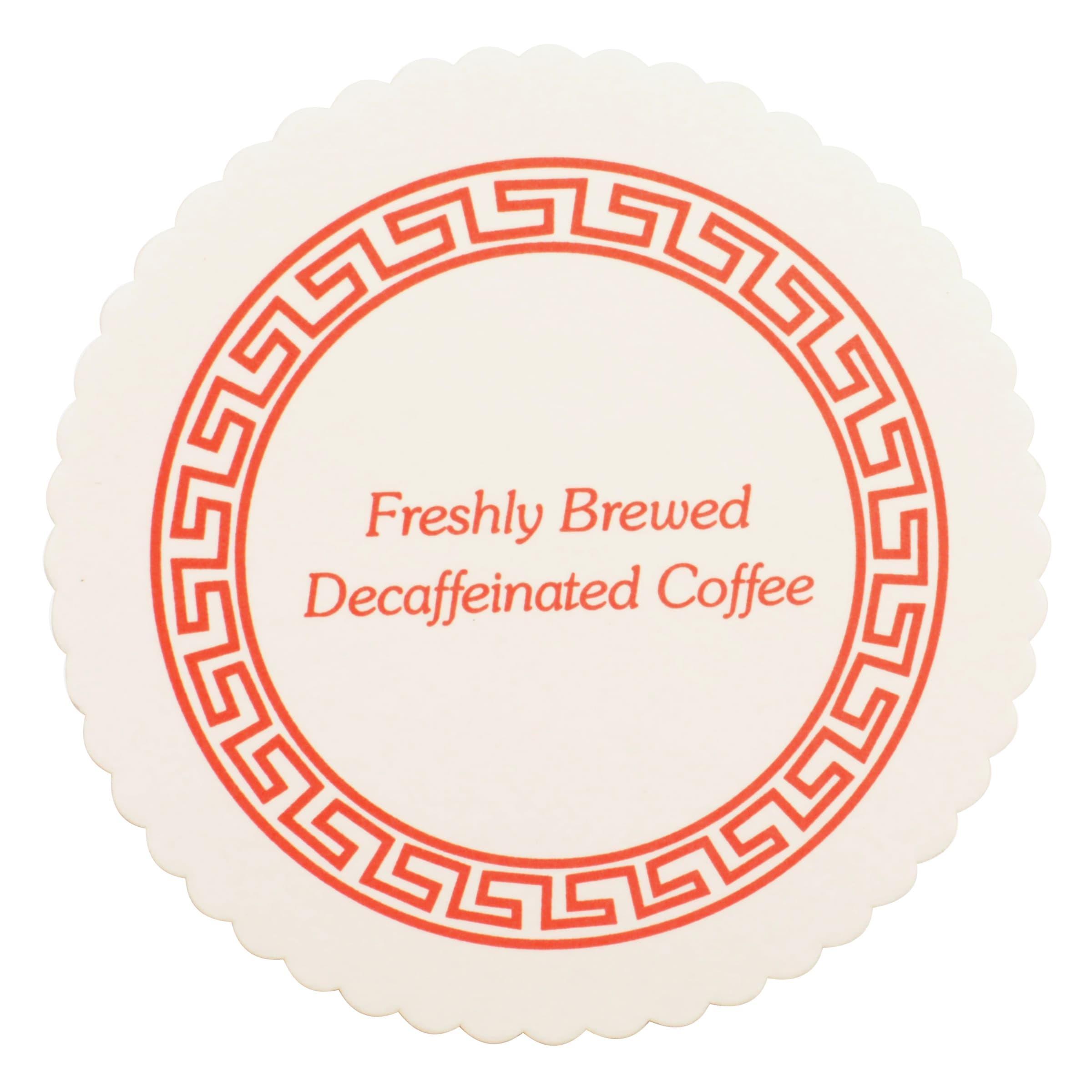 Drink Coaster 3.25 IN Decaf Coffee Round Scalloped Edge Budgetboard 1000/Case