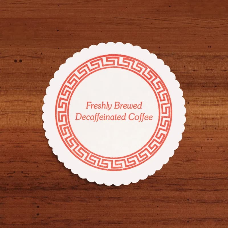 Drink Coaster 3.25 IN Decaf Coffee Round Scalloped Edge Budgetboard 1000/Case