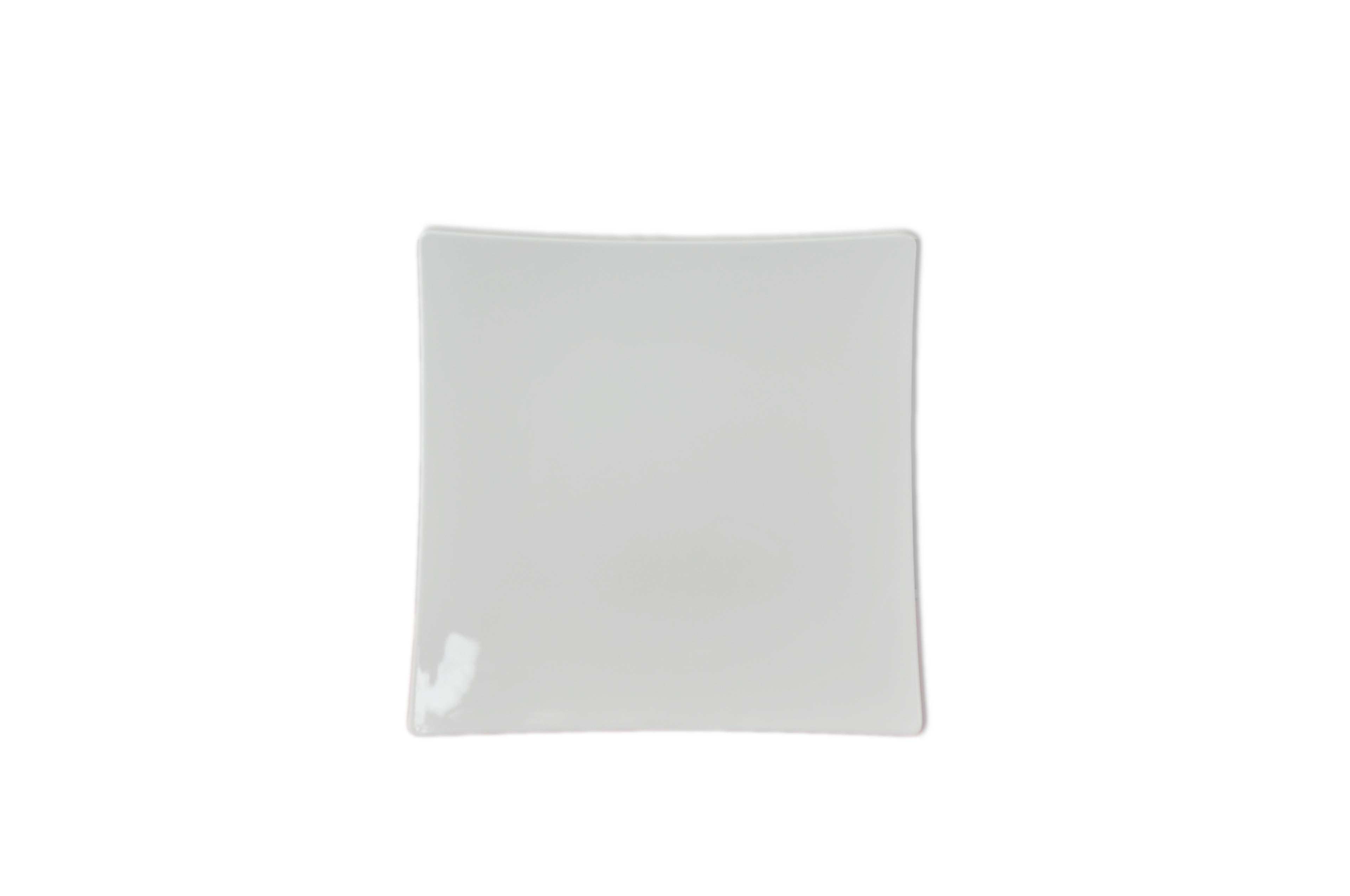 Plate 10.08X10.08X1.73 IN Melamine White Square Flared 12 Count/Pack 1 Packs/Case