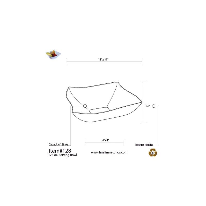 Wavetrends Serving Salad Bowl 128 OZ PS Bone 25/Case