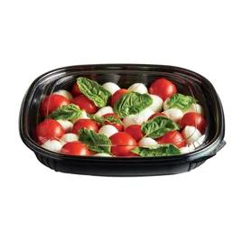 Fresh 'n Clear® Bowl 32 OZ PET Black Rectangle Shallow 150/Case