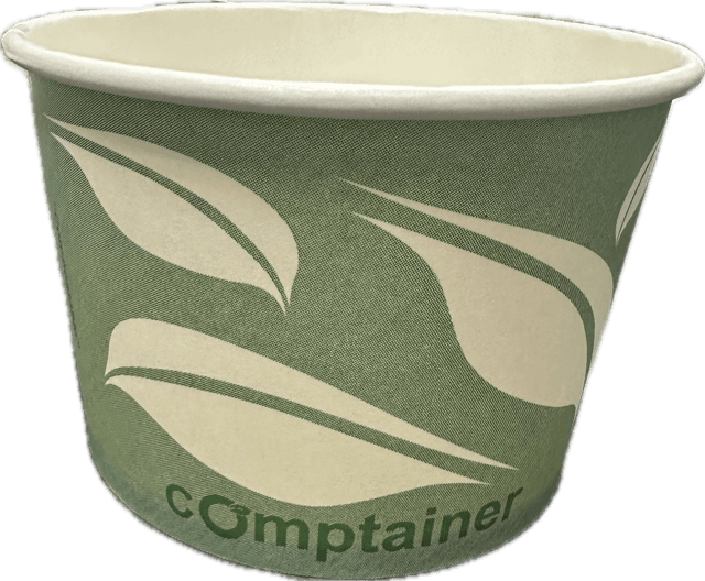 Hot Food Container Base 16 OZ Paper PLA Stock Print Round 500/Case