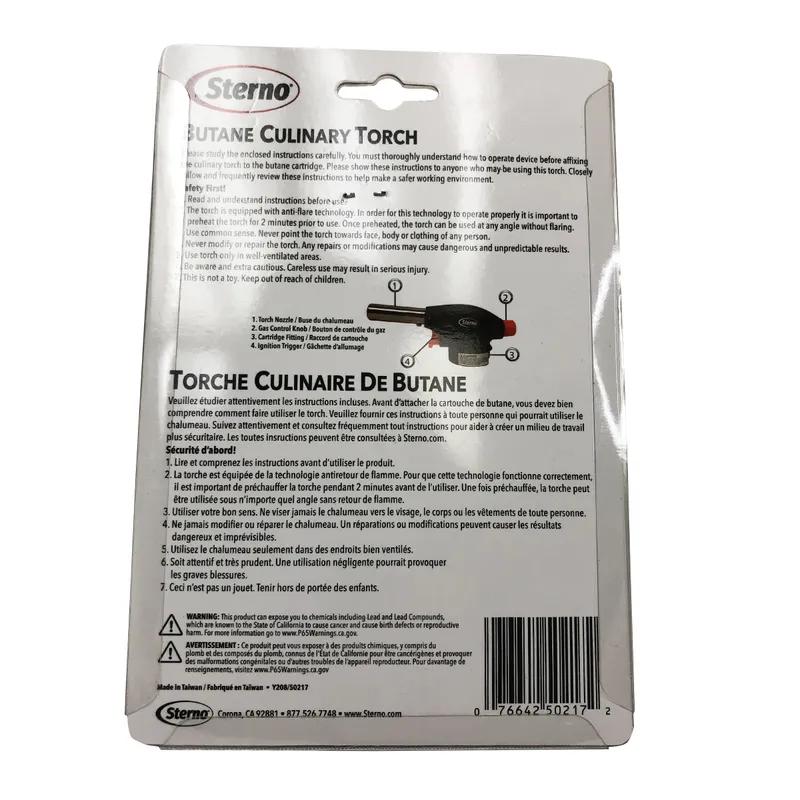 Butane Culinary Torch Plastic Black 1/Each