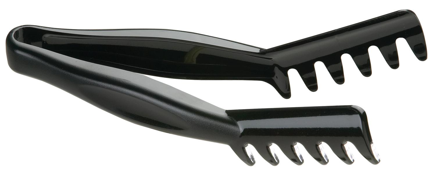 Tongs 8 IN Black Angled 12/Case
