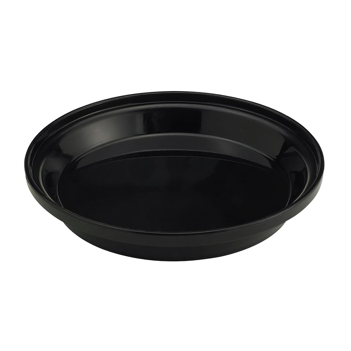 Take-Out Container Base Plastic Black Round 12/Case