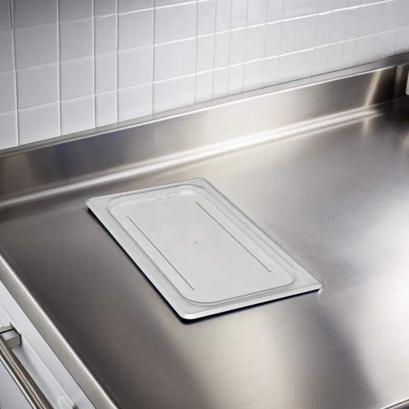 Camwear® Lid Food Storage Container 1/3 Size Clear With Flat Lid 6/Case