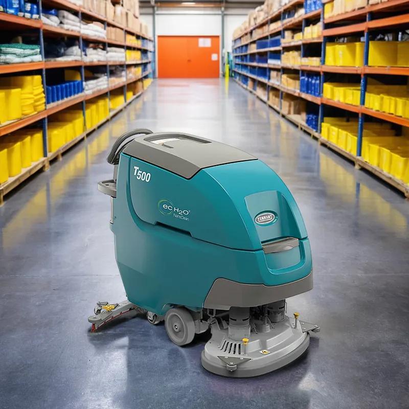 Floor Scrubber 28IN 225Ah Walk Behind On-Board Charger Pad 28 IN Disk Pad Driver ec-H2O NanoClean® 1/Each