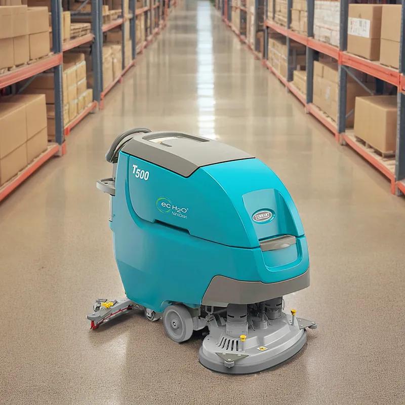 Floor Scrubber 28IN 225Ah Walk Behind On-Board Charger Pad 28 IN Disk Pad Driver ec-H2O NanoClean® 1/Each
