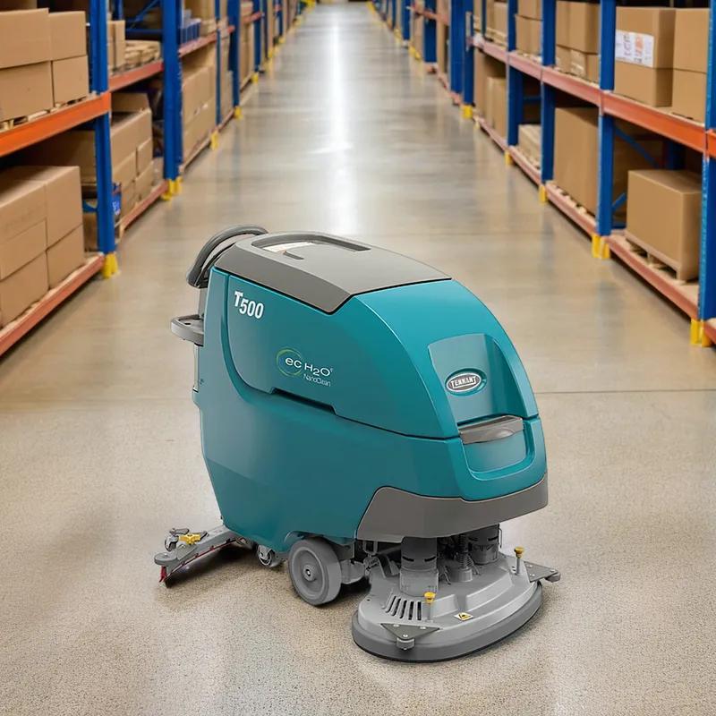 Floor Scrubber 28IN 225Ah Walk Behind On-Board Charger Pad 28 IN Disk Pad Driver ec-H2O NanoClean® 1/Each