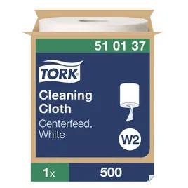 Tork W2 Cleaning Wipe 10X4.961 IN 416.667 FT White Embossed Centerpull Refill 500 Sheets/Roll 1 Rolls/Case
