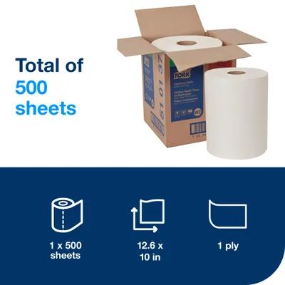 Tork Cleaning Wipe 10X12.6 IN 416.667 FT White Centerpull Refill 500 Sheets/Roll 1 Rolls/Case 500 Sheets/Case