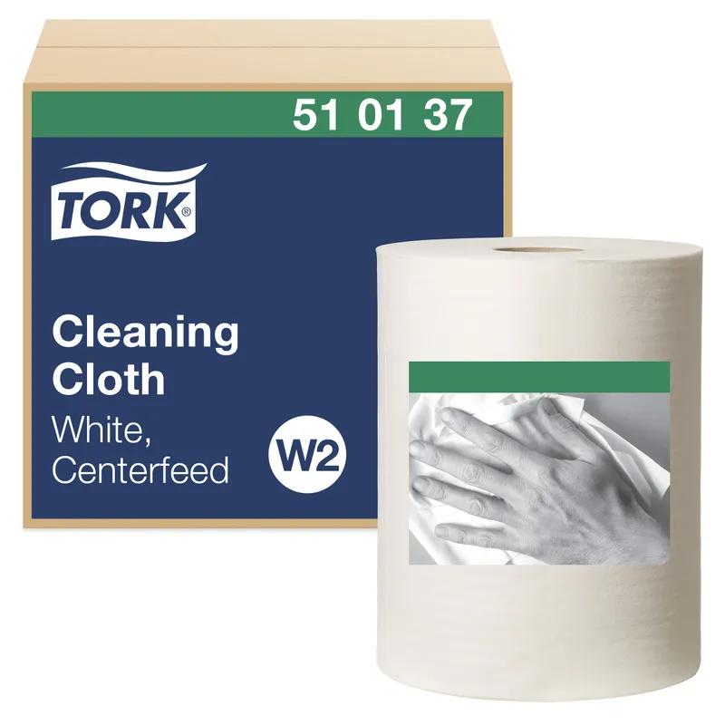 Tork W2 Cleaning Wipe 10X4.961 IN 416.667 FT White Embossed Centerpull Refill 500 Sheets/Roll 1 Rolls/Case