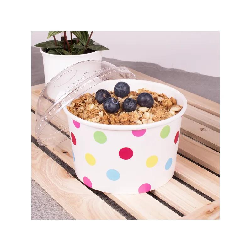 Food Container Base 20 OZ Assorted Dots Leak Resistant 600/Case