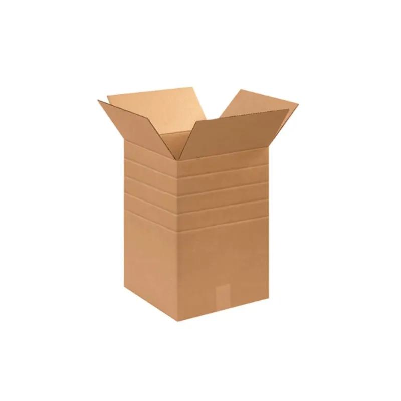 Box 18X18X18 IN Kraft Corrugated Cardboard Variable Depth (12-14-16-18) 15/Bundle