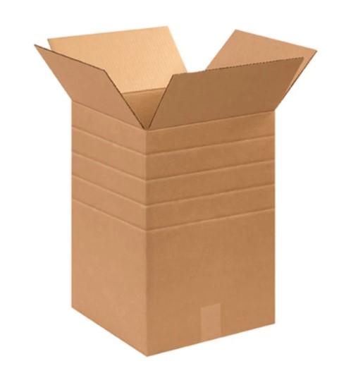 Box 18X18X18 IN Kraft Corrugated Cardboard Variable Depth (12-14-16-18) 15/Bundle