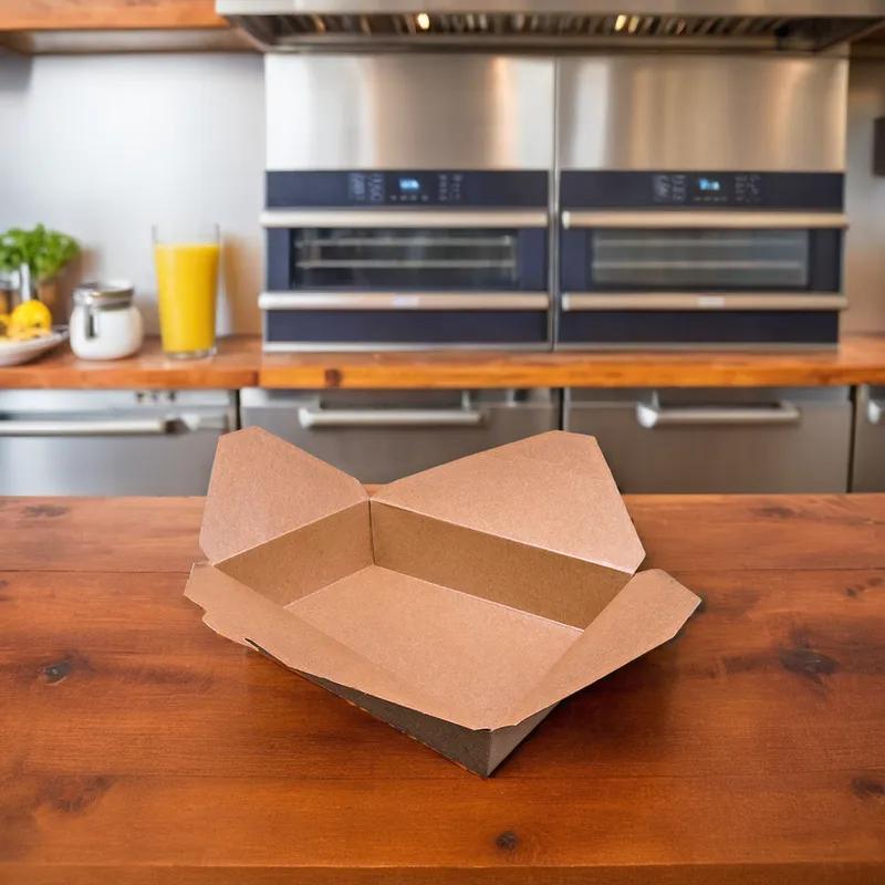 Victoria Bay #3 Take-Out Box Fold-Top Kraft 200/Case