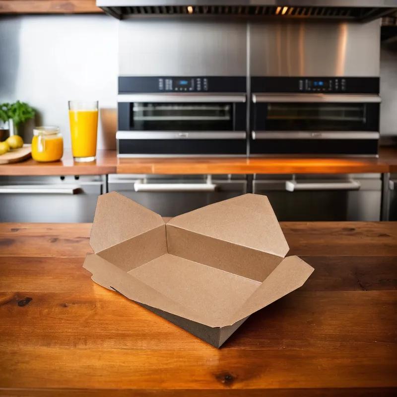 Victoria Bay #3 Take-Out Box Fold-Top Kraft 200/Case