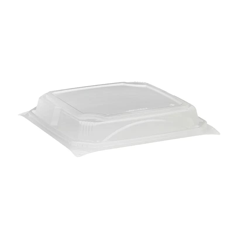 The BOTTLEBOX ® Lid 9X9X1.55 IN PP Clear Square For Container Vented 220/Case